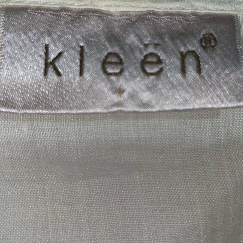 Women's Kleen Butter Yellow 100% Linen Made in USA Button Down Shirt - Picture 4 of 9